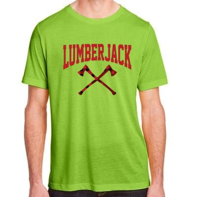 Lumberjack Woodworker Arborist Axe Flannel Adult ChromaSoft Performance T-Shirt