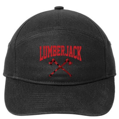 Lumberjack Woodworker Arborist Axe Flannel 7-Panel Snapback Hat