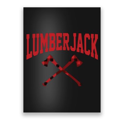 Lumberjack Woodworker Arborist Axe Flannel Poster