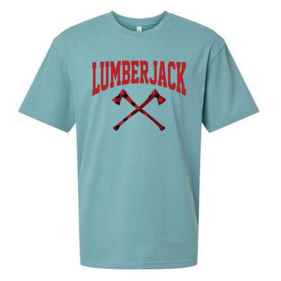 Lumberjack Woodworker Arborist Axe Flannel Sueded Cloud Jersey T-Shirt