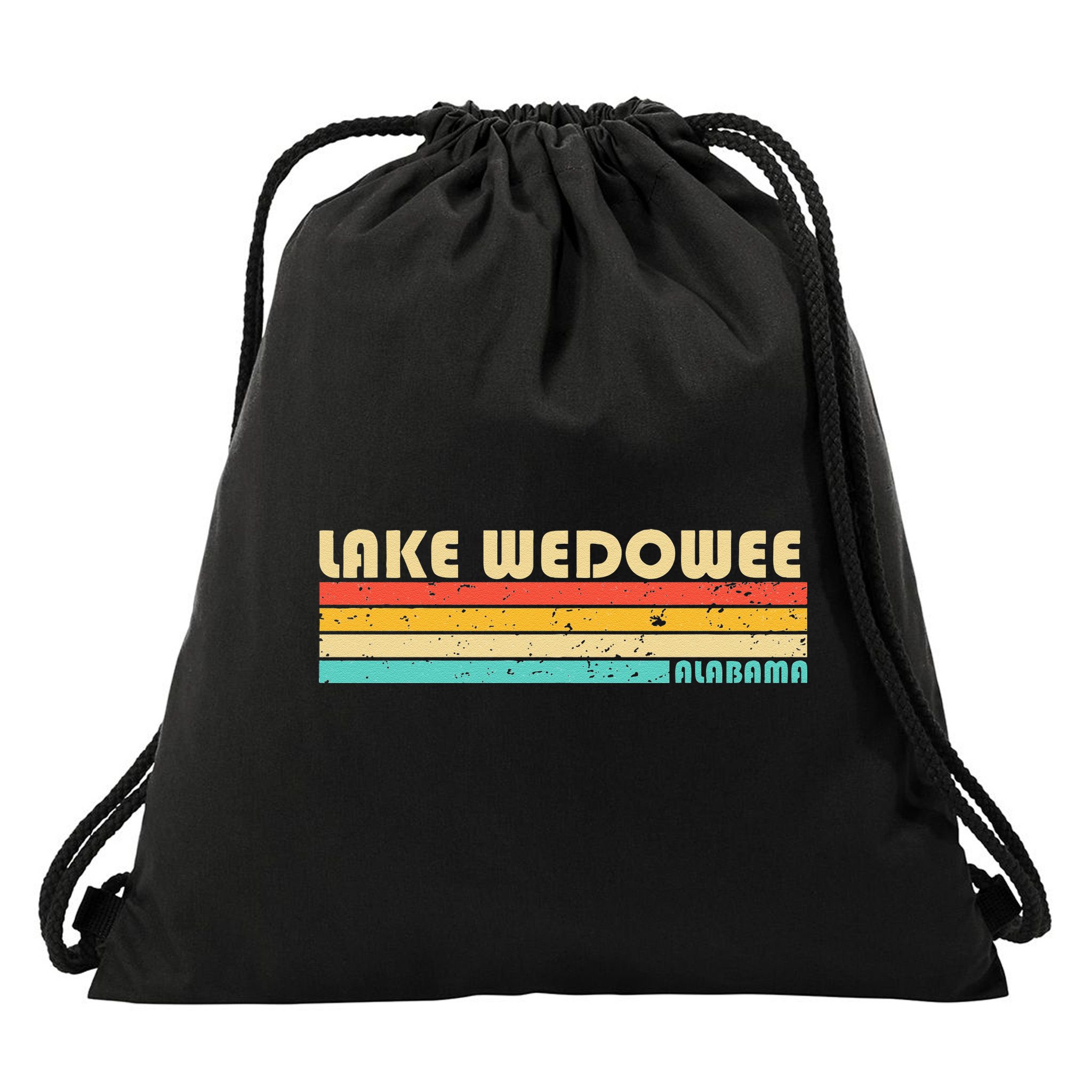 LAKE WEDOWEE ALABAMA Funny Fishing Camping Summer Drawstring Bag
