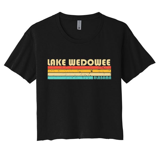 LAKE WEDOWEE ALABAMA Funny Fishing Camping Summer Crop Top
