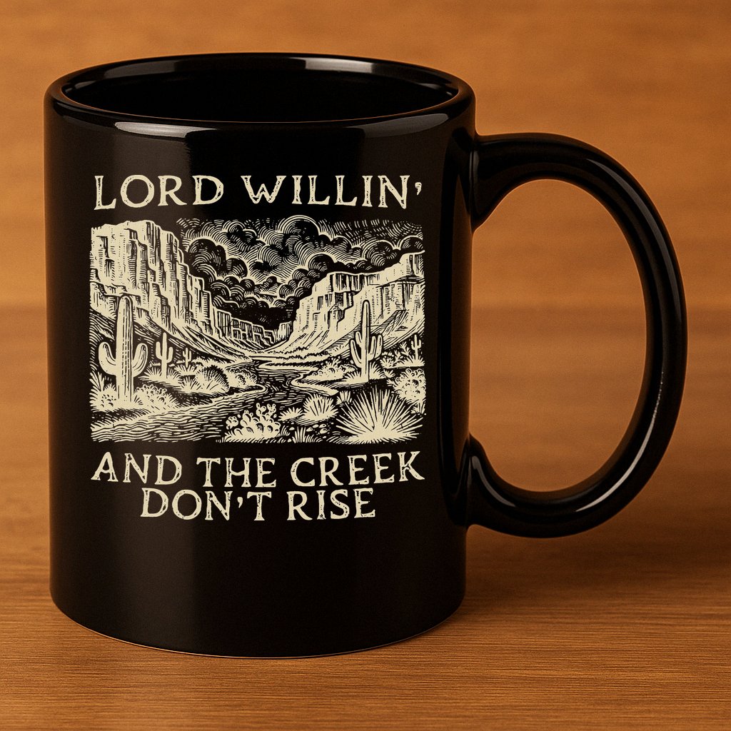Lord Willing And The Creek DonT Rise 11oz C Handle Ceramic Mug
