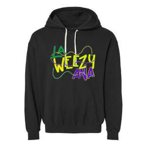 La Weezy Ana Mardi Gras Louisiana Fat Tuesday New Orleans Garment-Dyed Fleece Hoodie