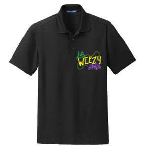 La Weezy Ana Mardi Gras Louisiana Fat Tuesday New Orleans Dry Zone Grid Polo