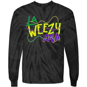 La Weezy Ana Mardi Gras Louisiana Fat Tuesday New Orleans Tie-Dye Long Sleeve Shirt