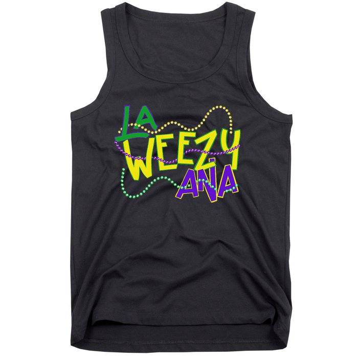 La Weezy Ana Mardi Gras Louisiana Fat Tuesday New Orleans Tank Top