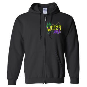 La Weezy Ana Mardi Gras Louisiana Fat Tuesday New Orleans Full Zip Hoodie