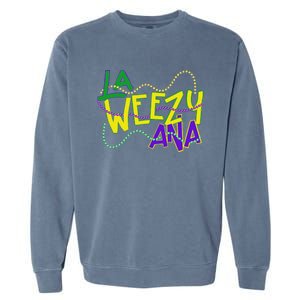 La Weezy Ana Mardi Gras Louisiana Fat Tuesday New Orleans Garment-Dyed Sweatshirt