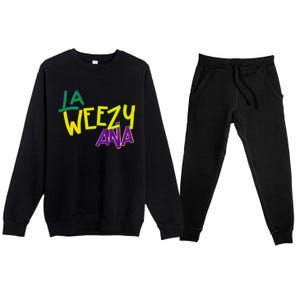 La Weezy Ana Mardi Gras Premium Crewneck Sweatsuit Set