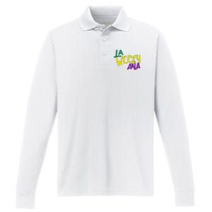 La Weezy Ana Mardi Gras Performance Long Sleeve Polo