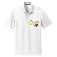 La Weezy Ana Mardi Gras Dry Zone Grid Polo