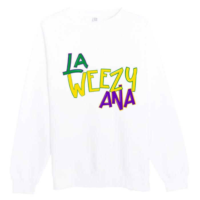 La Weezy Ana Mardi Gras Premium Crewneck Sweatshirt