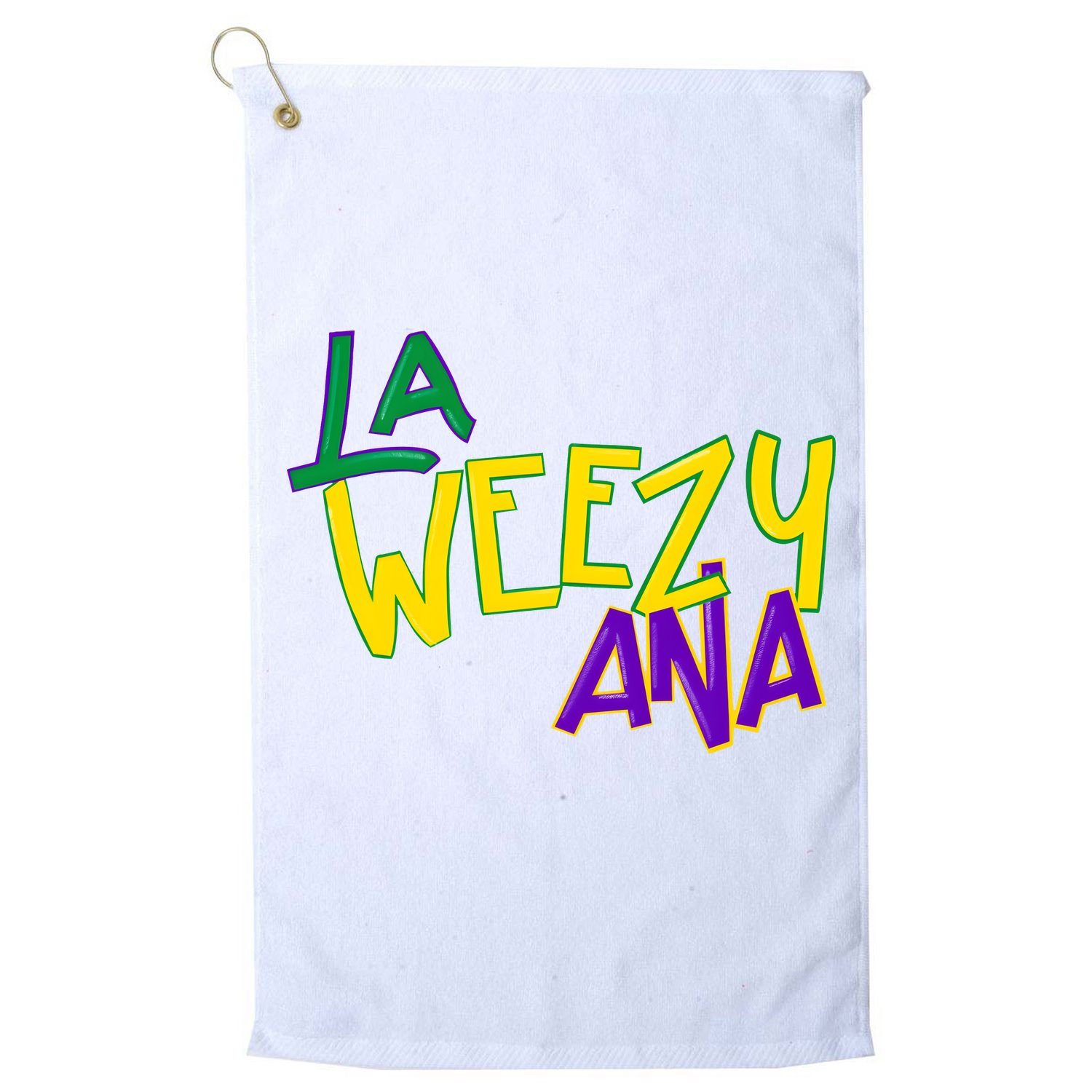La Weezy Ana Mardi Gras Golf Towel