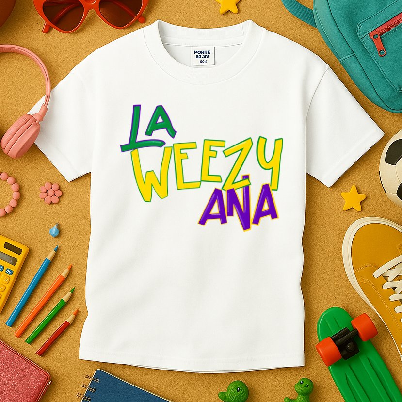 La Weezy Ana Mardi Gras Kids T-Shirt