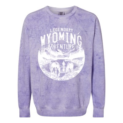 Legendary Wyoming Adventure 2024 Colorblast Crewneck Sweatshirt