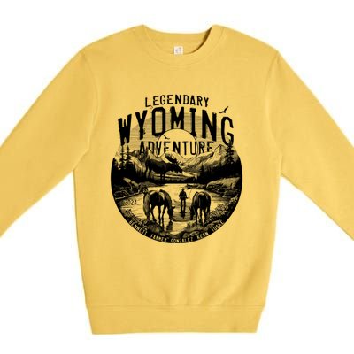 Legendary Wyoming Adventure 2024 Premium Crewneck Sweatshirt