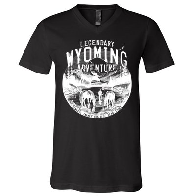 Legendary Wyoming Adventure 2024 V-Neck T-Shirt