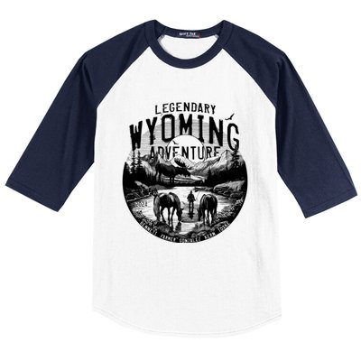 Legendary Wyoming Adventure 2024 Baseball Sleeve Shirt