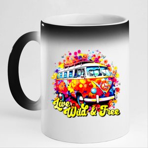 Live Wild And Free 11oz Black Color Changing Mug