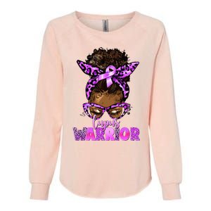 Lupus Warrior Afro Messy Bun Black Women Lupus Awareness Womens California Wash Sweatshirt