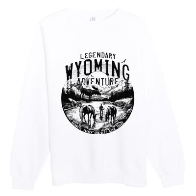 Legendary Wyoming Adventure 2024 Premium Crewneck Sweatshirt