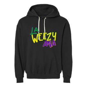 La Weezy Ana Mardi Gras Louisiana Fat Tuesday Garment-Dyed Fleece Hoodie