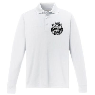 Legendary Wyoming Adventure 2024 Performance Long Sleeve Polo