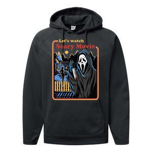 Let's Watch A Scary Movie Funny Halloween Performance Fleece Hoodie