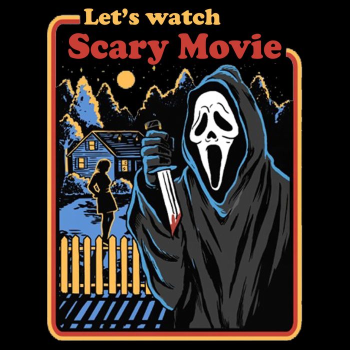 Let's Watch A Scary Movie Funny Halloween USA-Made Doggie Bandana