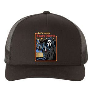 Let's Watch A Scary Movie Funny Halloween Yupoong Adult 5-Panel Trucker Hat