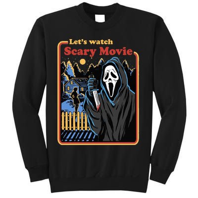 Let's Watch A Scary Movie Funny Halloween Sweatshirt