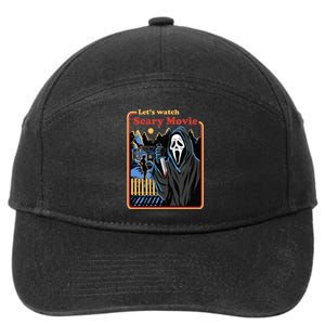 Let's Watch A Scary Movie Funny Halloween 7-Panel Snapback Hat