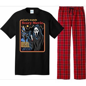 Let's Watch A Scary Movie Funny Halloween Pajama Set