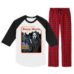 Let's Watch A Scary Movie Funny Halloween Raglan Sleeve Pajama Set