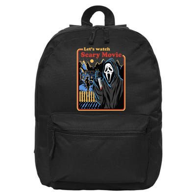 Let's Watch A Scary Movie Funny Halloween 16 in Basic Backpack