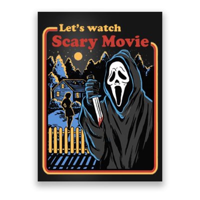 Let's Watch A Scary Movie Funny Halloween Poster