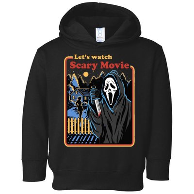 Let's Watch A Scary Movie Funny Halloween Toddler Hoodie