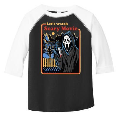 Let's Watch A Scary Movie Funny Halloween Toddler Fine Jersey T-Shirt