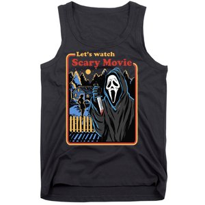 Let's Watch A Scary Movie Funny Halloween Tank Top