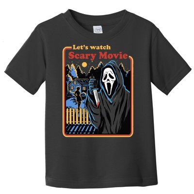 Let's Watch A Scary Movie Funny Halloween Toddler T-Shirt