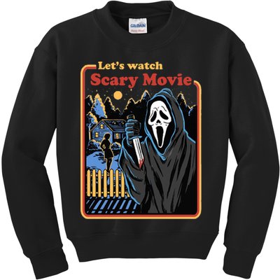 Let's Watch A Scary Movie Funny Halloween Kids Sweatshirt