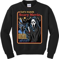 Let's Watch A Scary Movie Funny Halloween Kids Sweatshirt