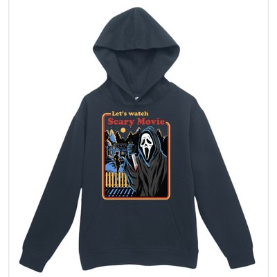 Let's Watch A Scary Movie Funny Halloween Urban Pullover Hoodie