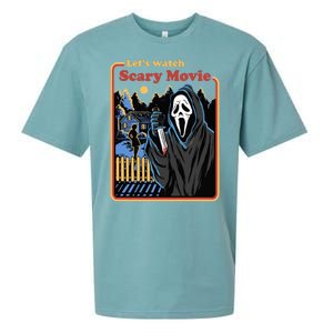 Let's Watch A Scary Movie Funny Halloween Sueded Cloud Jersey T-Shirt