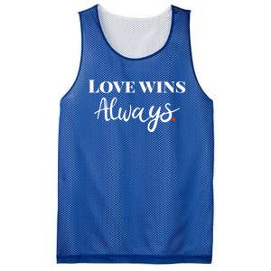 Love Wins Always Meaningful Gift Mesh Reversible Basketball Jersey Tank