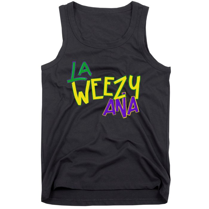 La Weezy Ana Mardi Gras Louisiana Fat Tuesday Tank Top