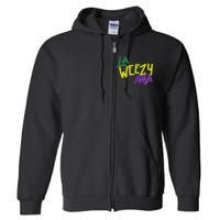 La Weezy Ana Mardi Gras Louisiana Fat Tuesday Full Zip Hoodie