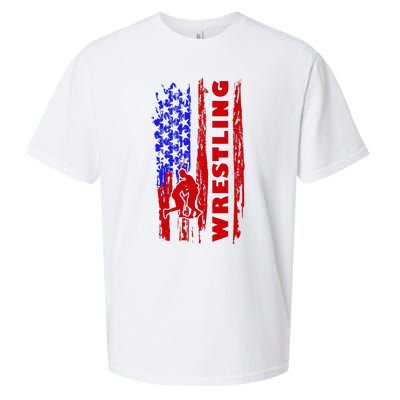 Love Wrestling American Flag Wrestling Coaches Sueded Cloud Jersey T-Shirt