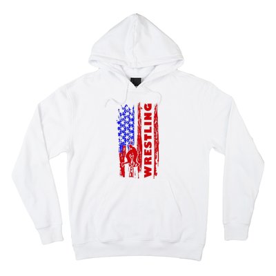 Love Wrestling American Flag Wrestling Coaches Hoodie